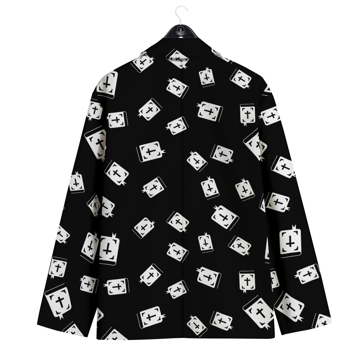 Holy Bible White And Black Print Pattern Men's Sport Coat-grizzshop