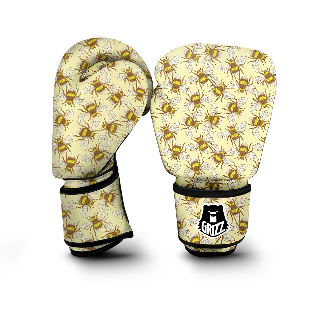 Honey Bee Gifts Pattern Print Boxing Gloves-grizzshop