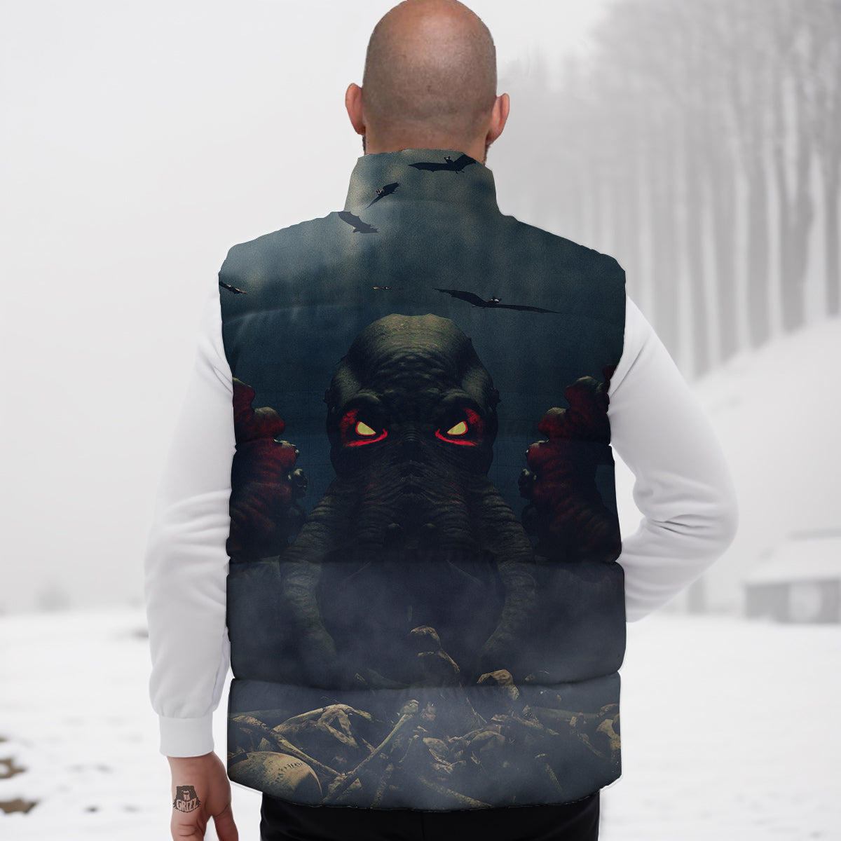 Honey Bee Gifts Pattern Print Down Vest