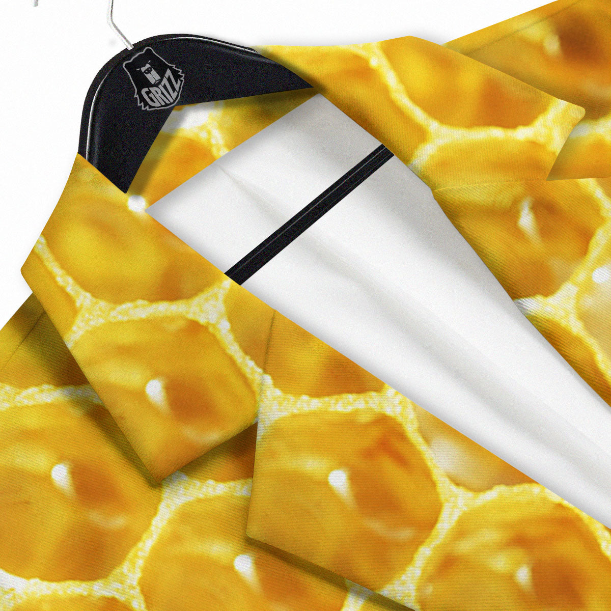 Honeycomb And Bees Print Men's Sport Coat-grizzshop