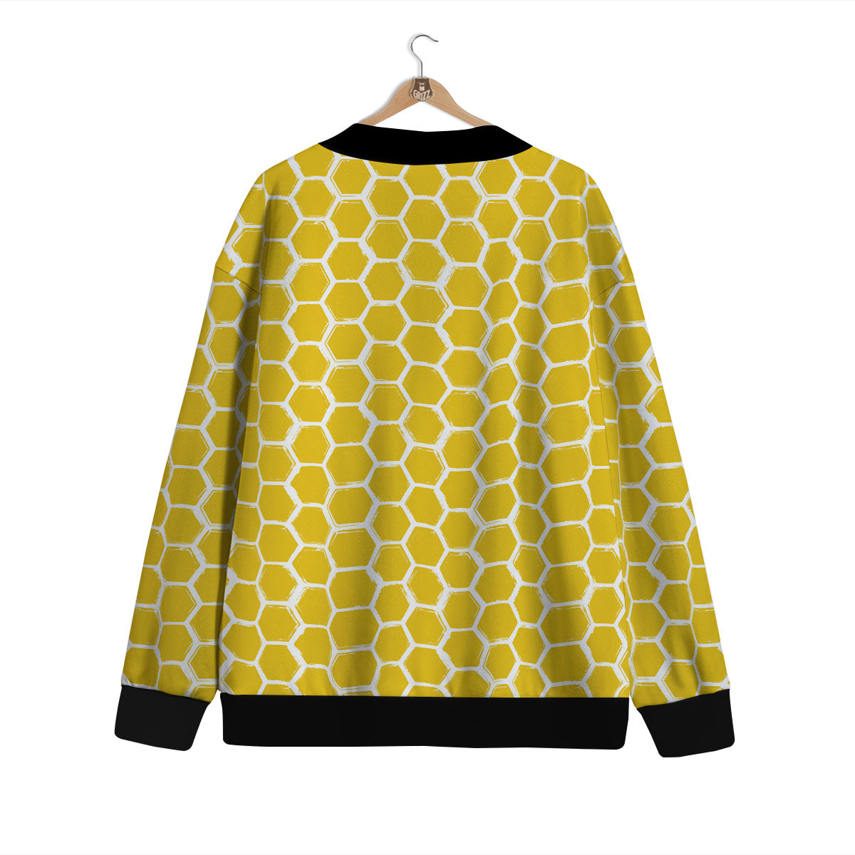 Honeycomb Print Pattern Cardigan-grizzshop
