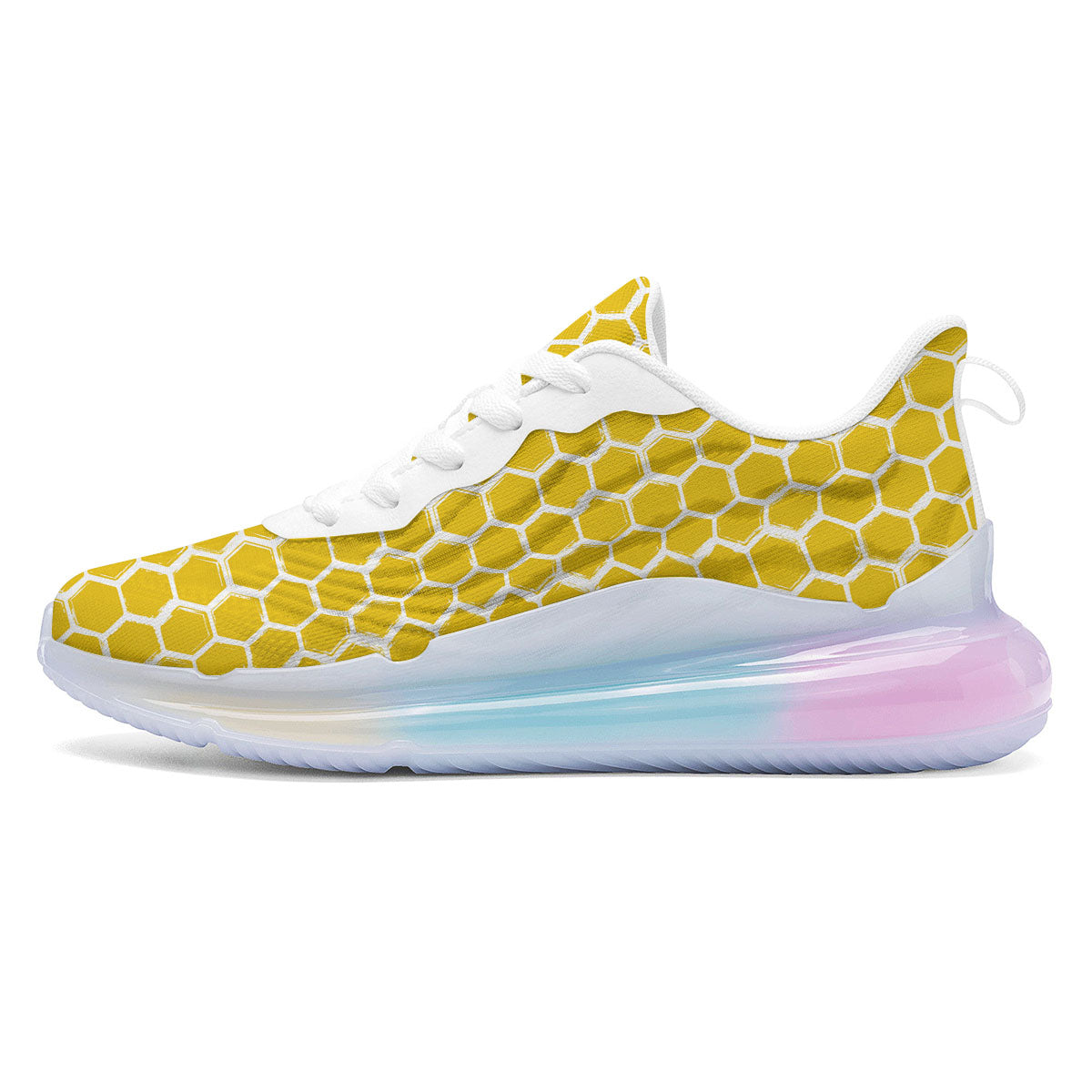 Honeycomb Print Pattern Running Sneakers-grizzshop