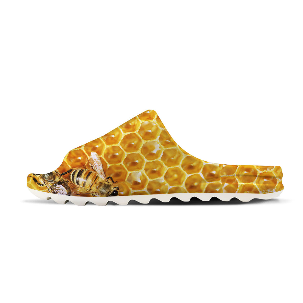 Honeycomb And Bees Print Sandals-grizzshop