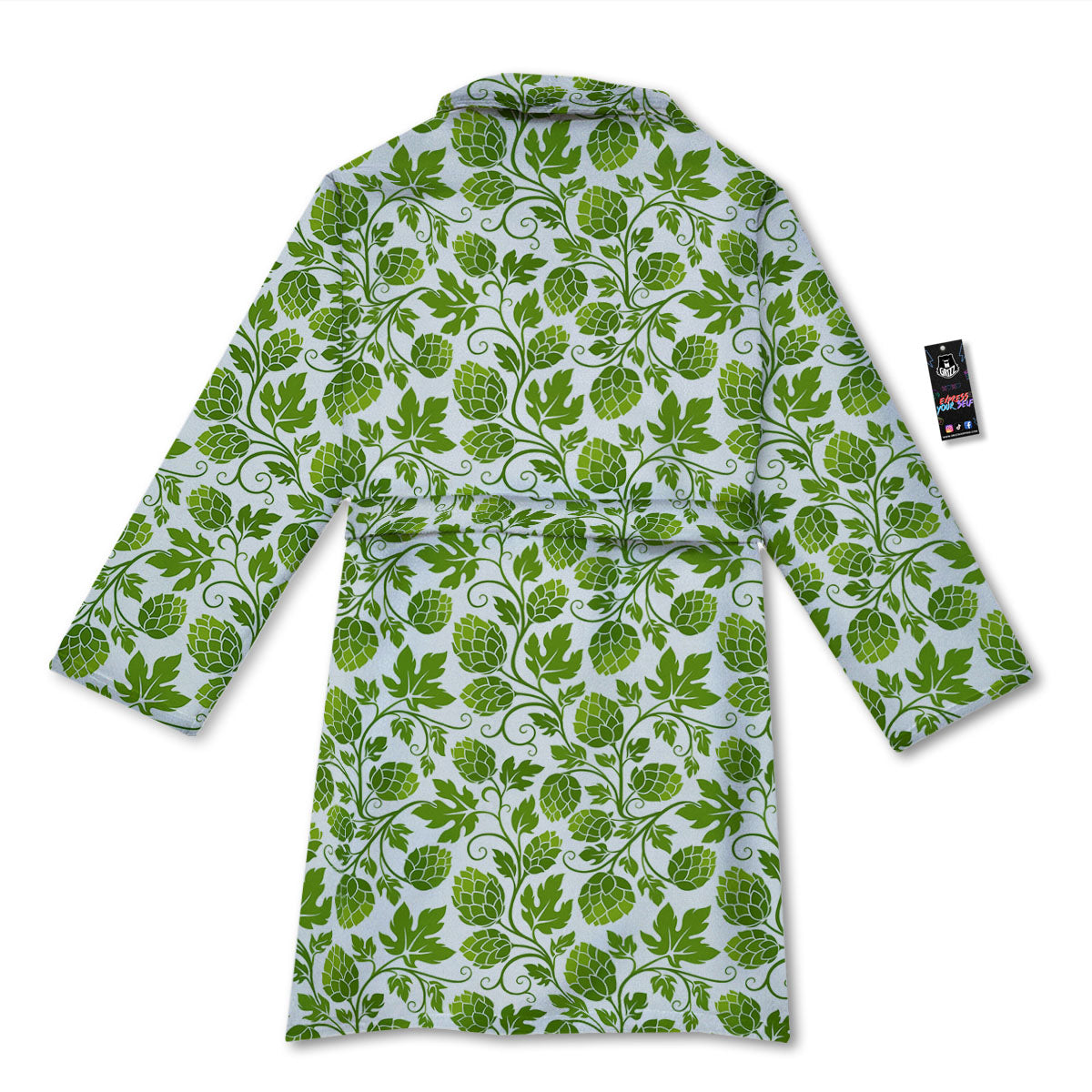 Hop Cone Cartoon Print Pattern Bathrobe-grizzshop
