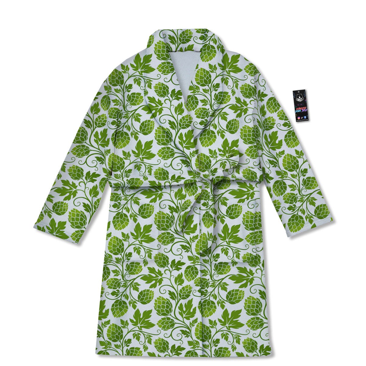 Hop Cone Cartoon Print Pattern Bathrobe-grizzshop