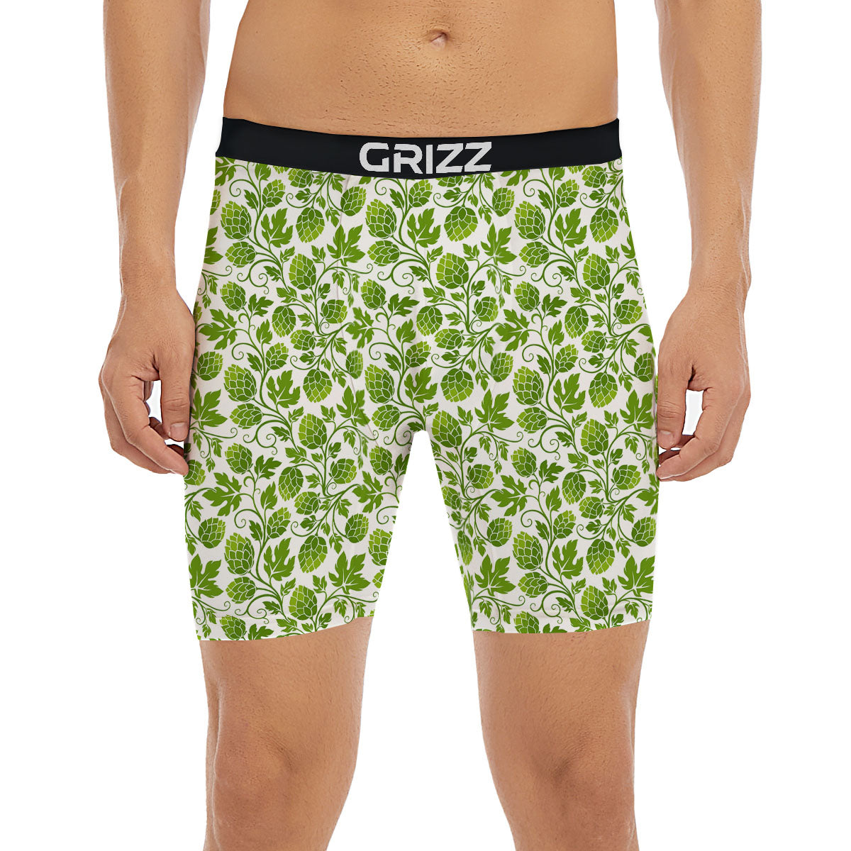Hop Cone Cartoon Print Pattern Boxer Briefs-grizzshop