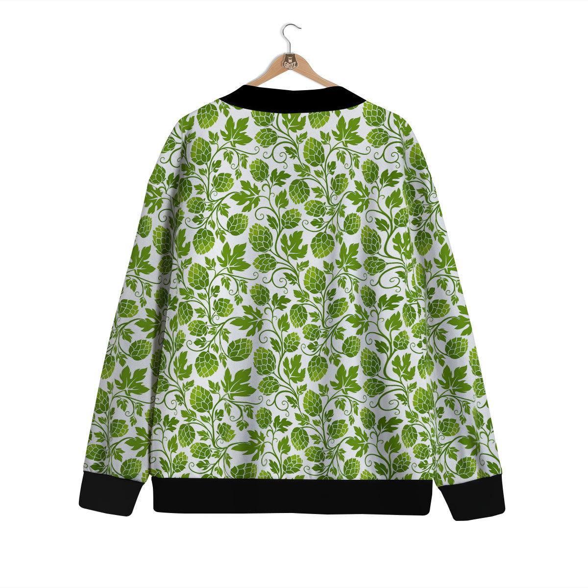 Hop Cone Cartoon Print Pattern Cardigan-grizzshop
