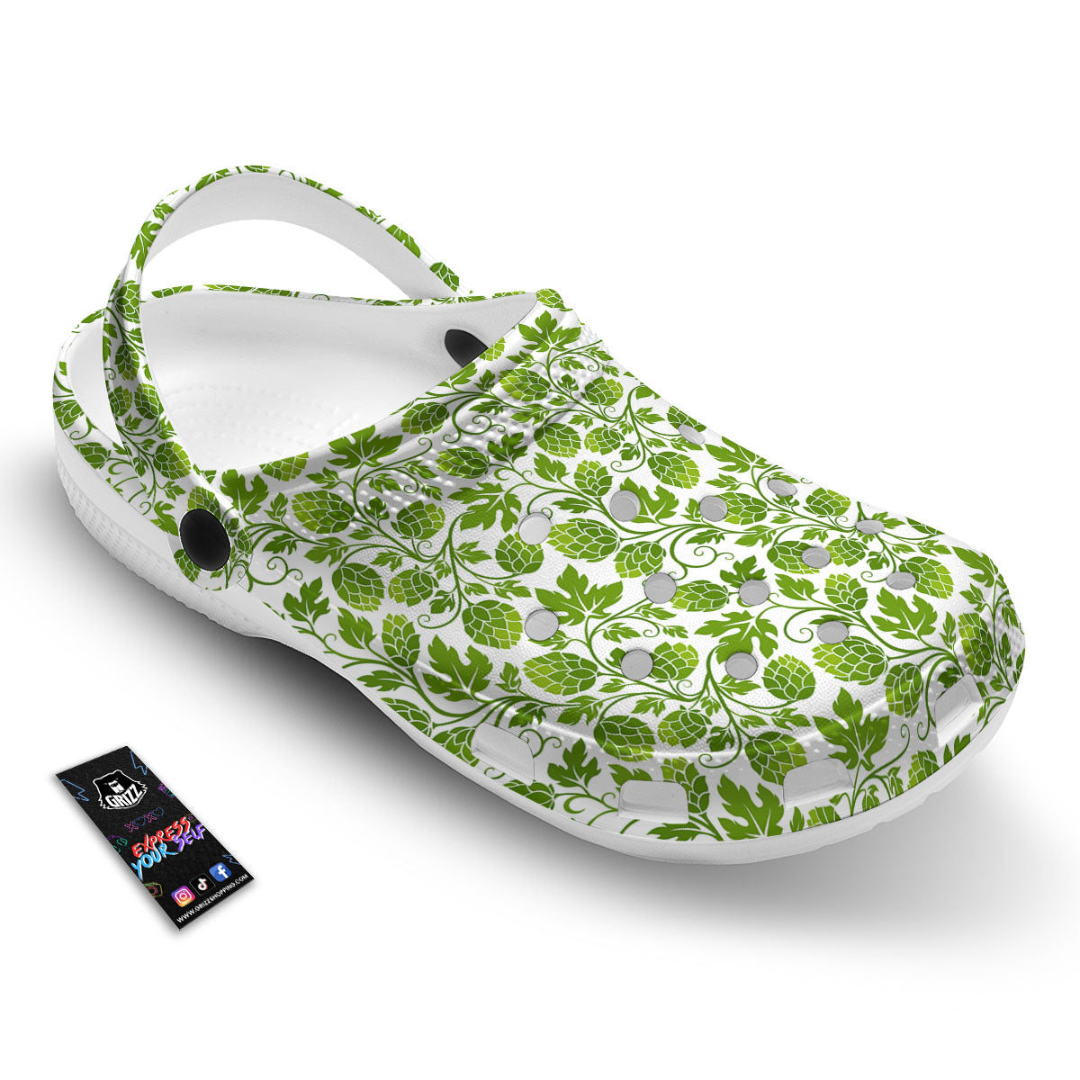 Hop Cone Cartoon Print Pattern Clog-grizzshop