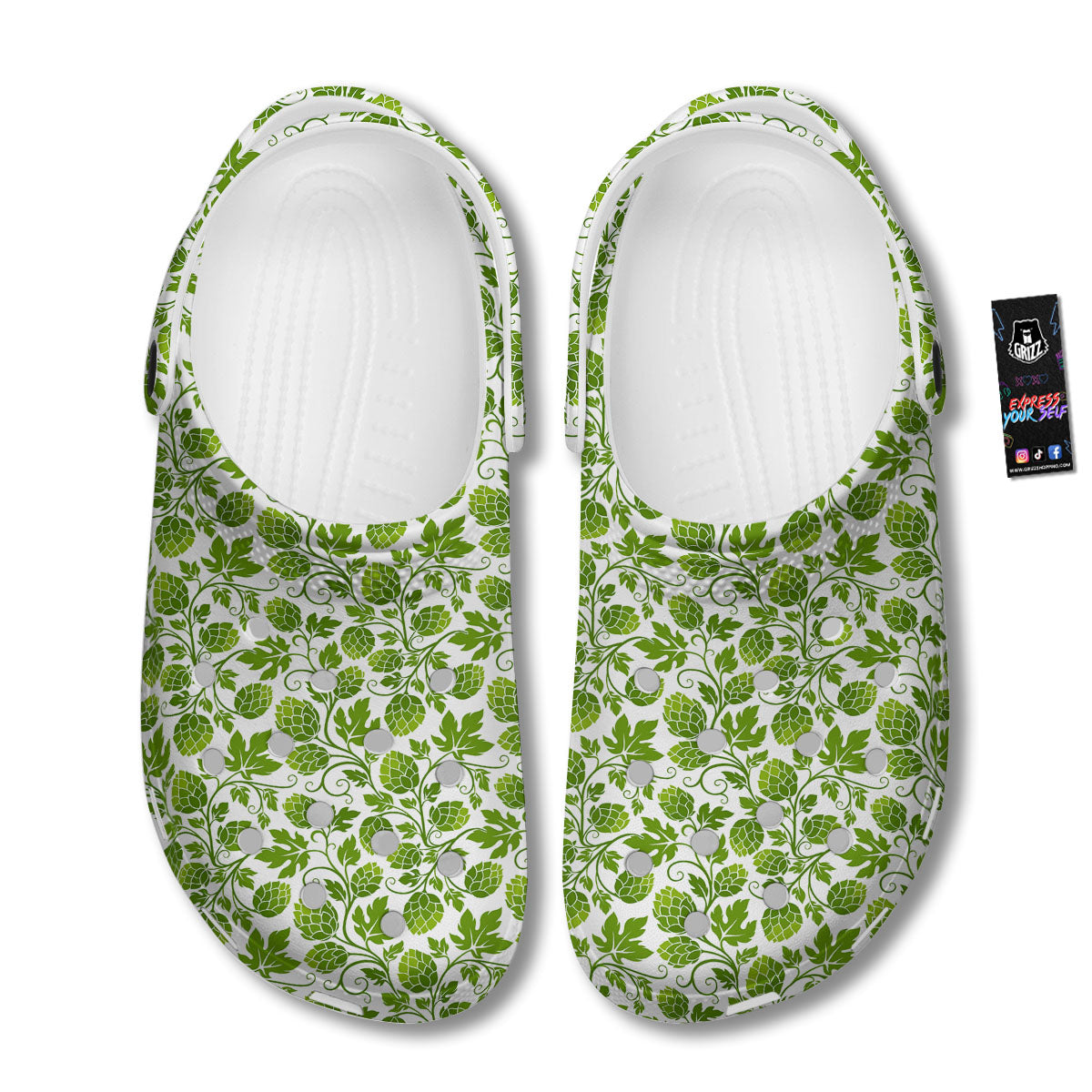 Hop Cone Cartoon Print Pattern Clog-grizzshop
