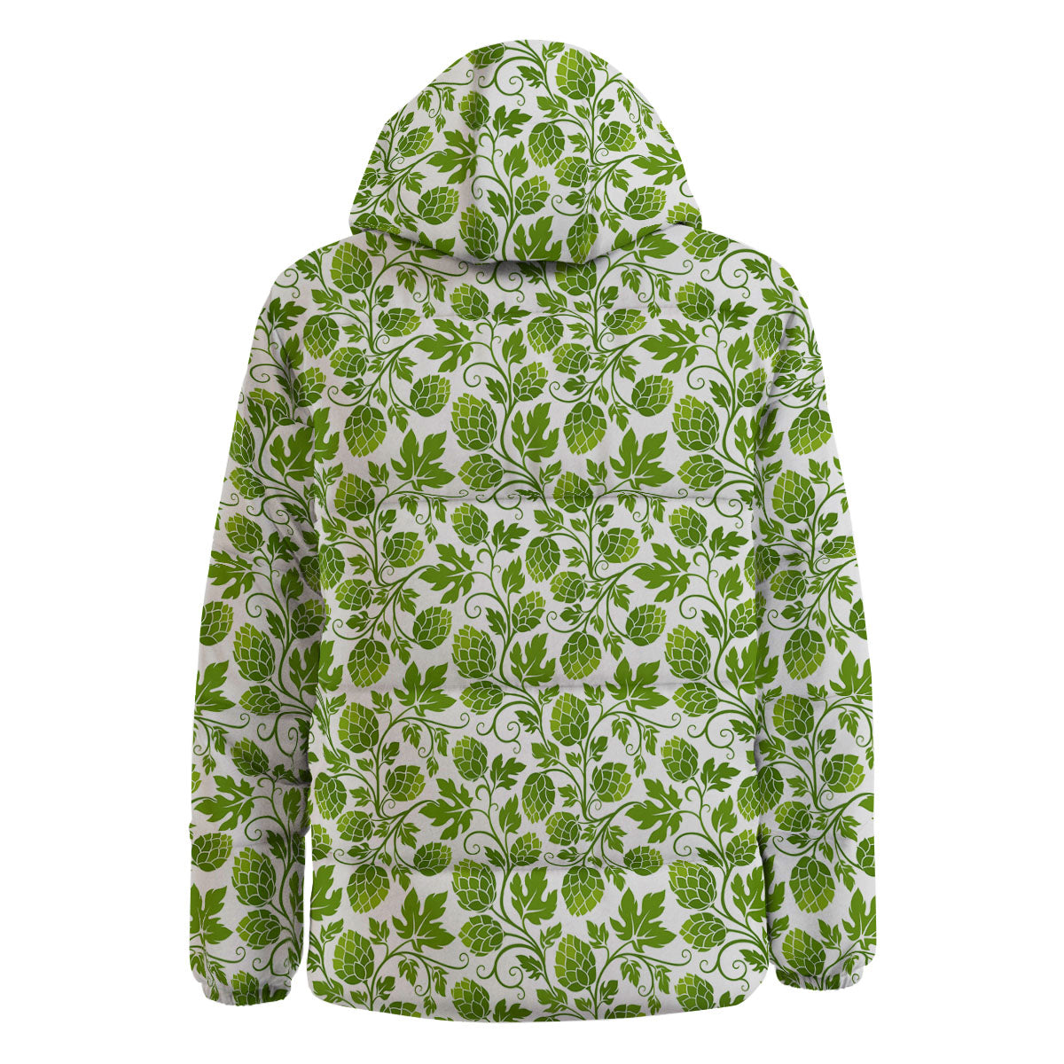 Hop Cone Cartoon Print Pattern Down Jacket-grizzshop