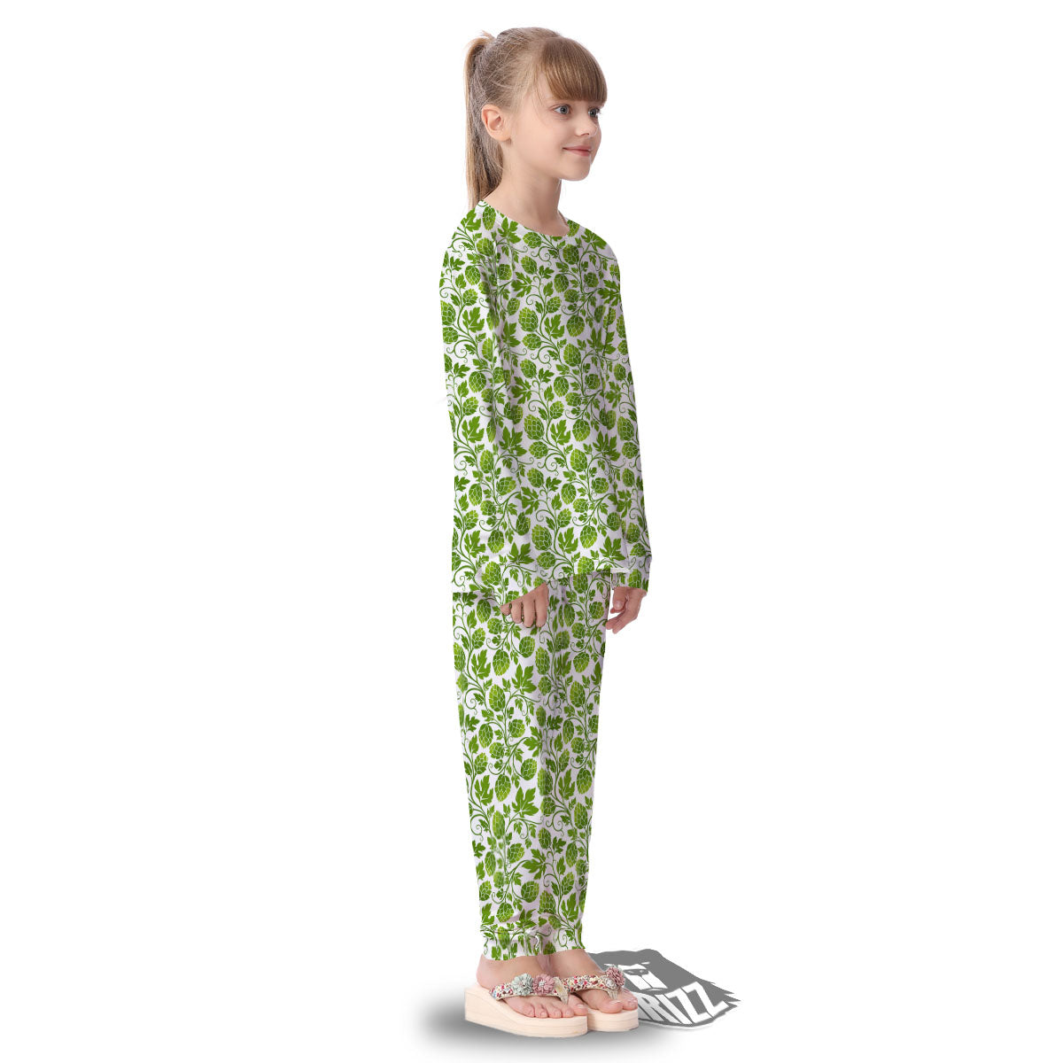 Hop Cone Cartoon Print Pattern Kid's Pajamas-grizzshop