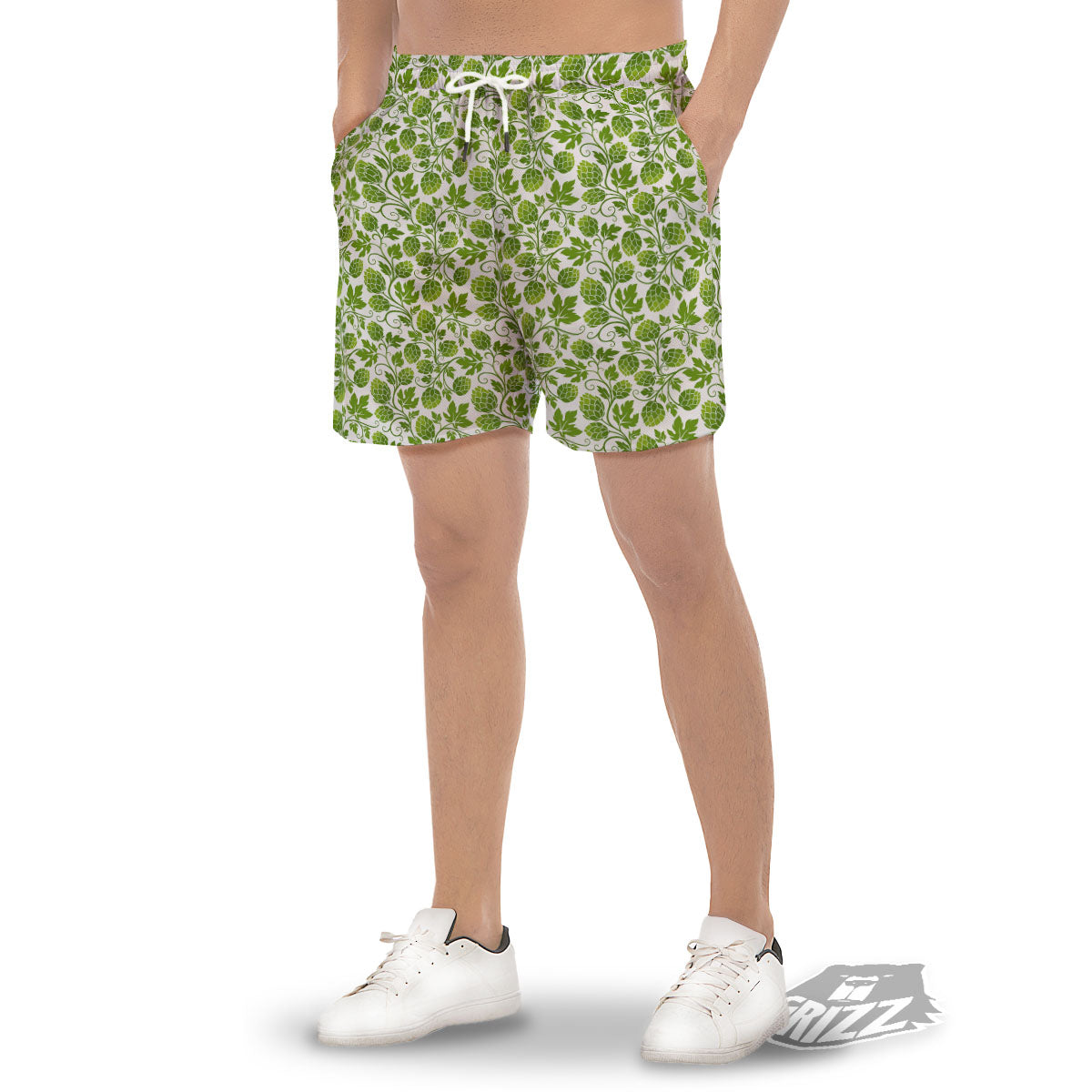 Hop Cone Cartoon Print Pattern Men's Gym Shorts-grizzshop