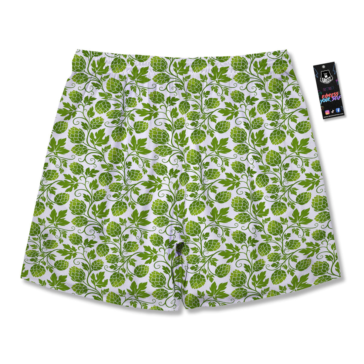 Hop Cone Cartoon Print Pattern Men's Running Shorts-grizzshop