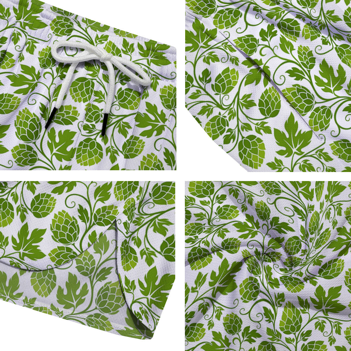 Hop Cone Cartoon Print Pattern Men's Running Shorts-grizzshop
