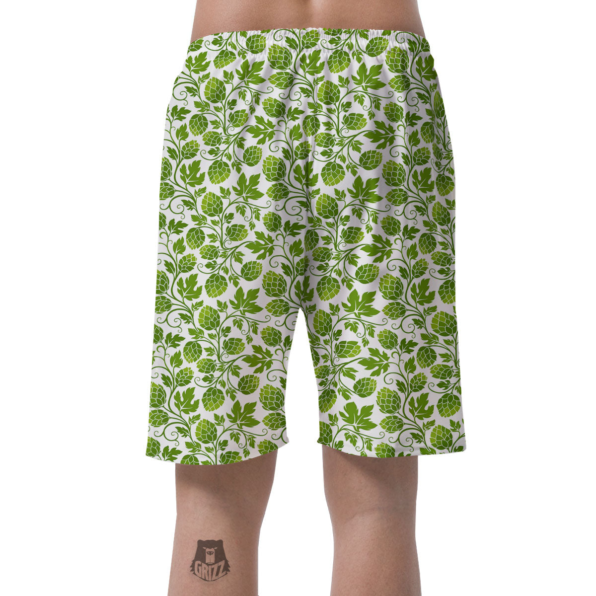 Hop Cone Cartoon Print Pattern Men's Shorts-grizzshop