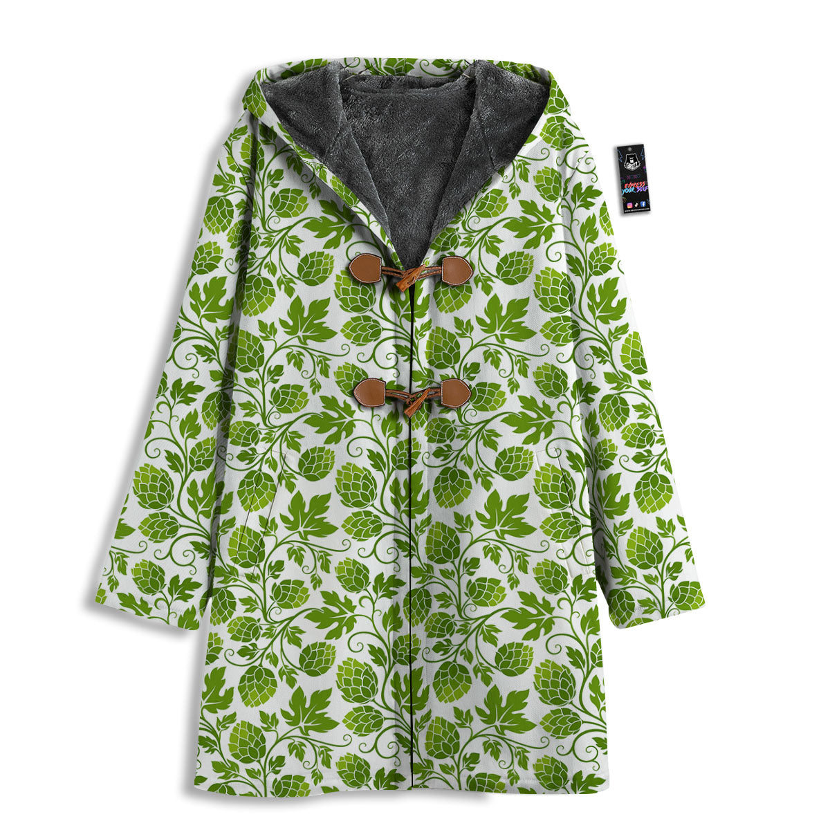 Hop Cone Cartoon Print Pattern Men's Windbreaker Jacket-grizzshop