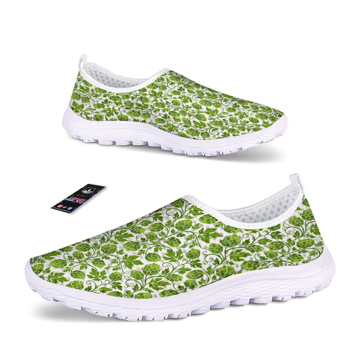 Hop Cone Cartoon Print Pattern Nurse Shoes-grizzshop