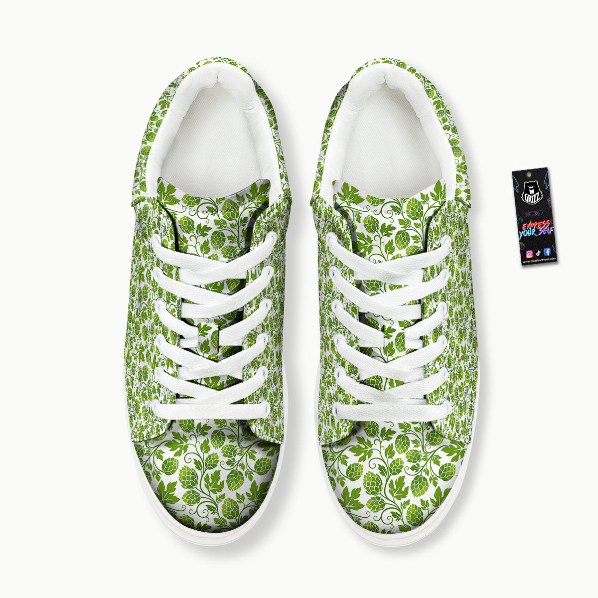Hop Cone Cartoon Print Pattern Platform Shoes-grizzshop