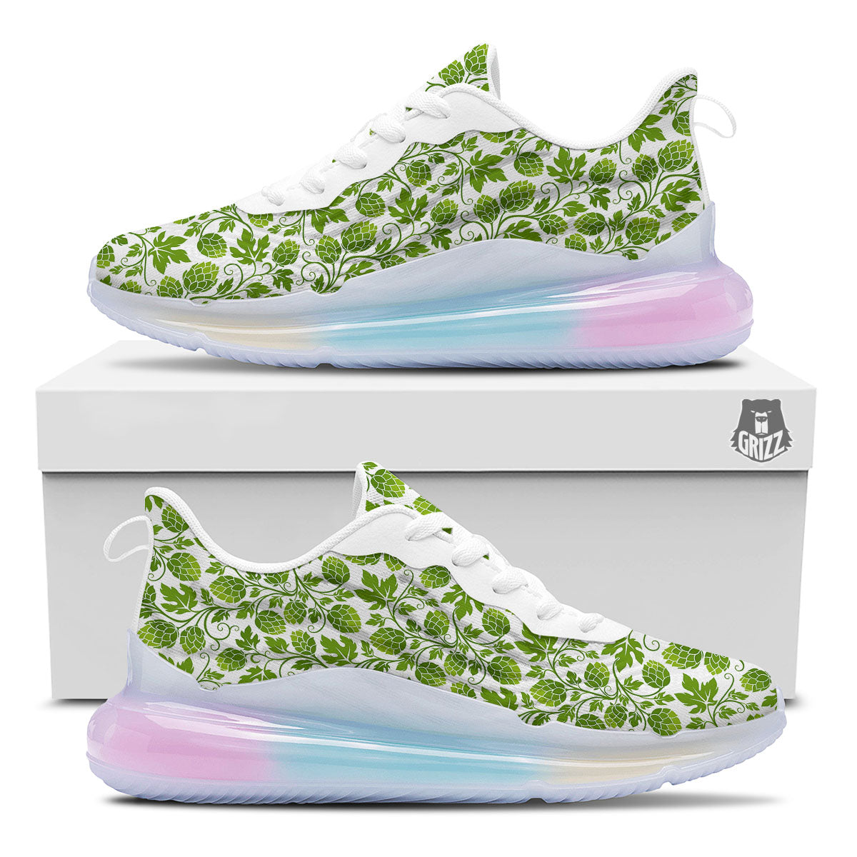 Hop Cone Cartoon Print Pattern Running Sneakers-grizzshop