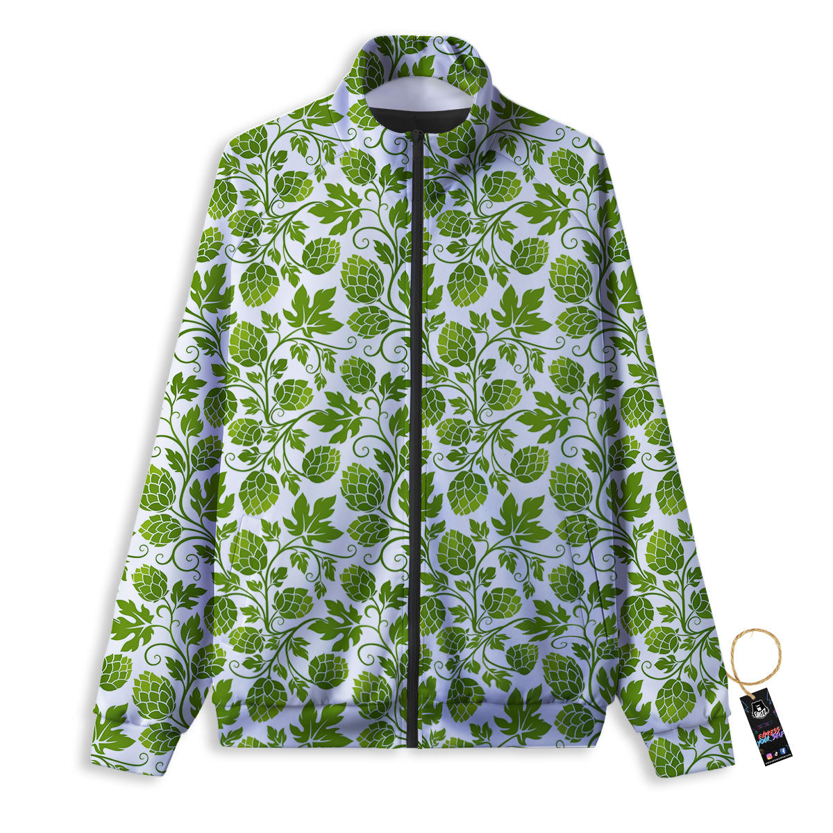 Hop Cone Cartoon Print Pattern Track Jacket-grizzshop