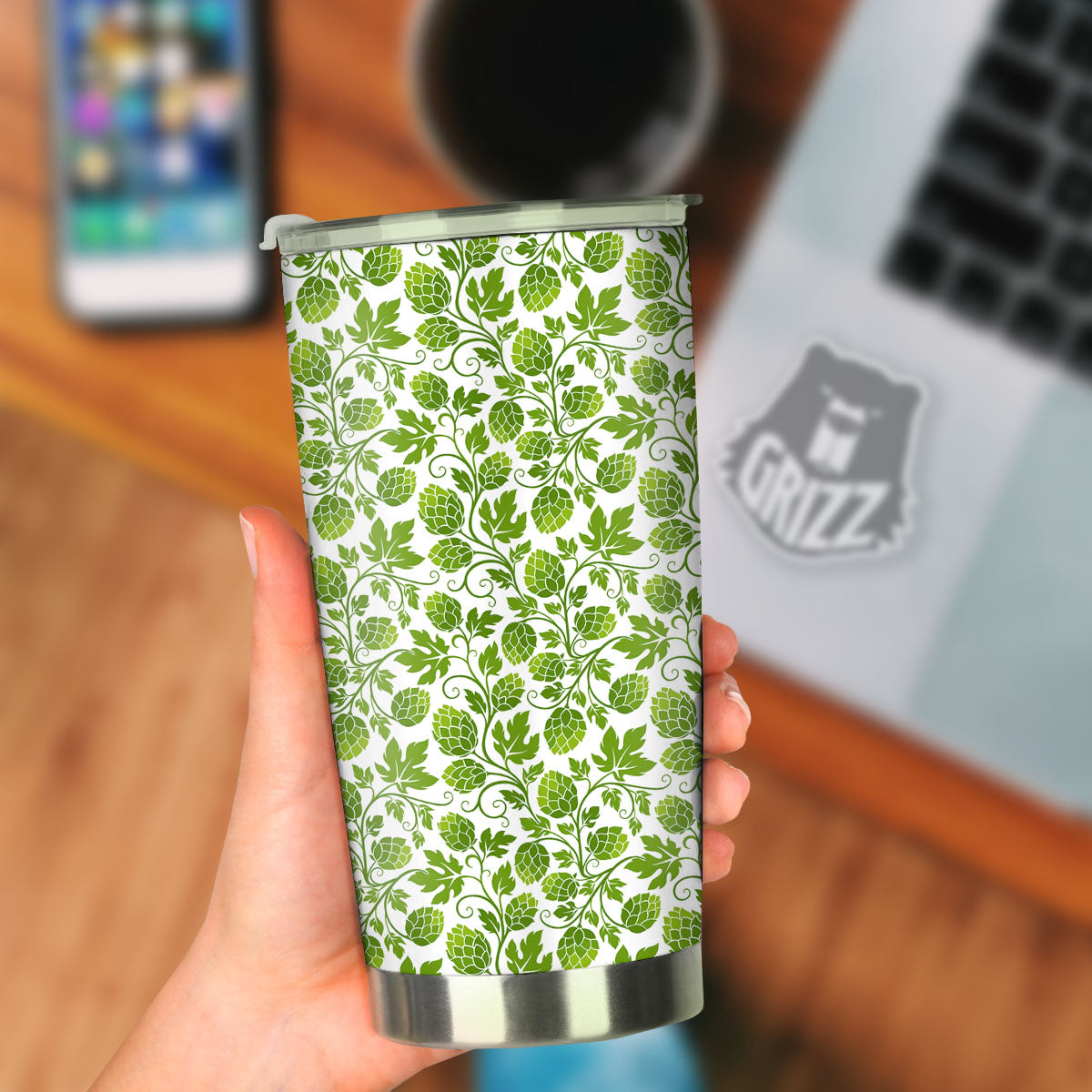 Hop Cone Cartoon Print Pattern Tumbler-grizzshop