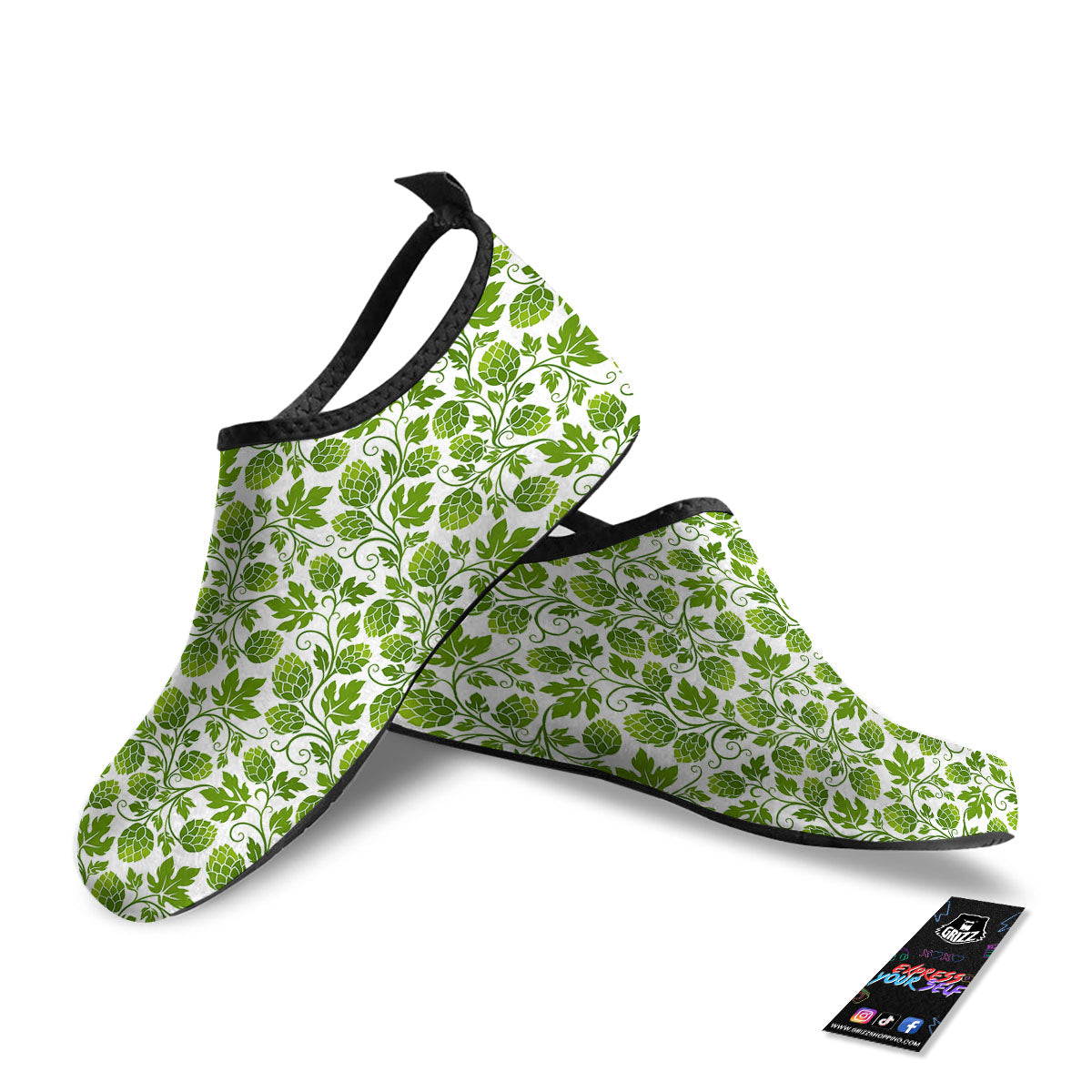 Hop Cone Cartoon Print Pattern Water Shoes-grizzshop