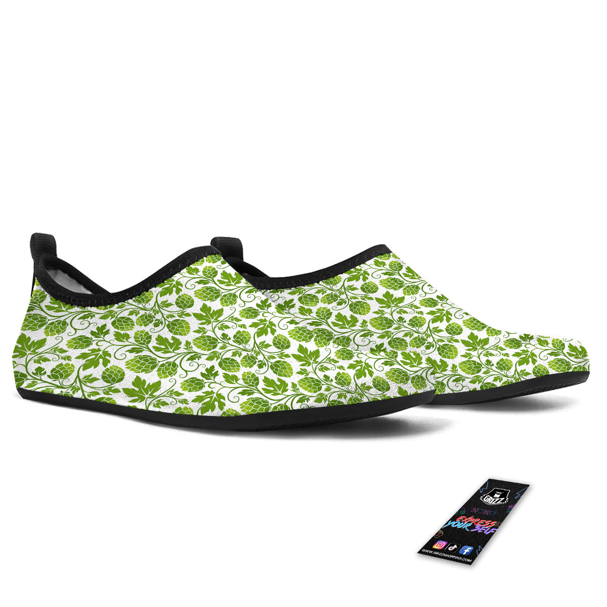 Hop Cone Cartoon Print Pattern Water Shoes-grizzshop