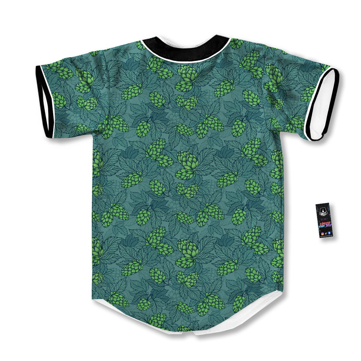 Hop Cone Cute Print Pattern Baseball Jersey-grizzshop