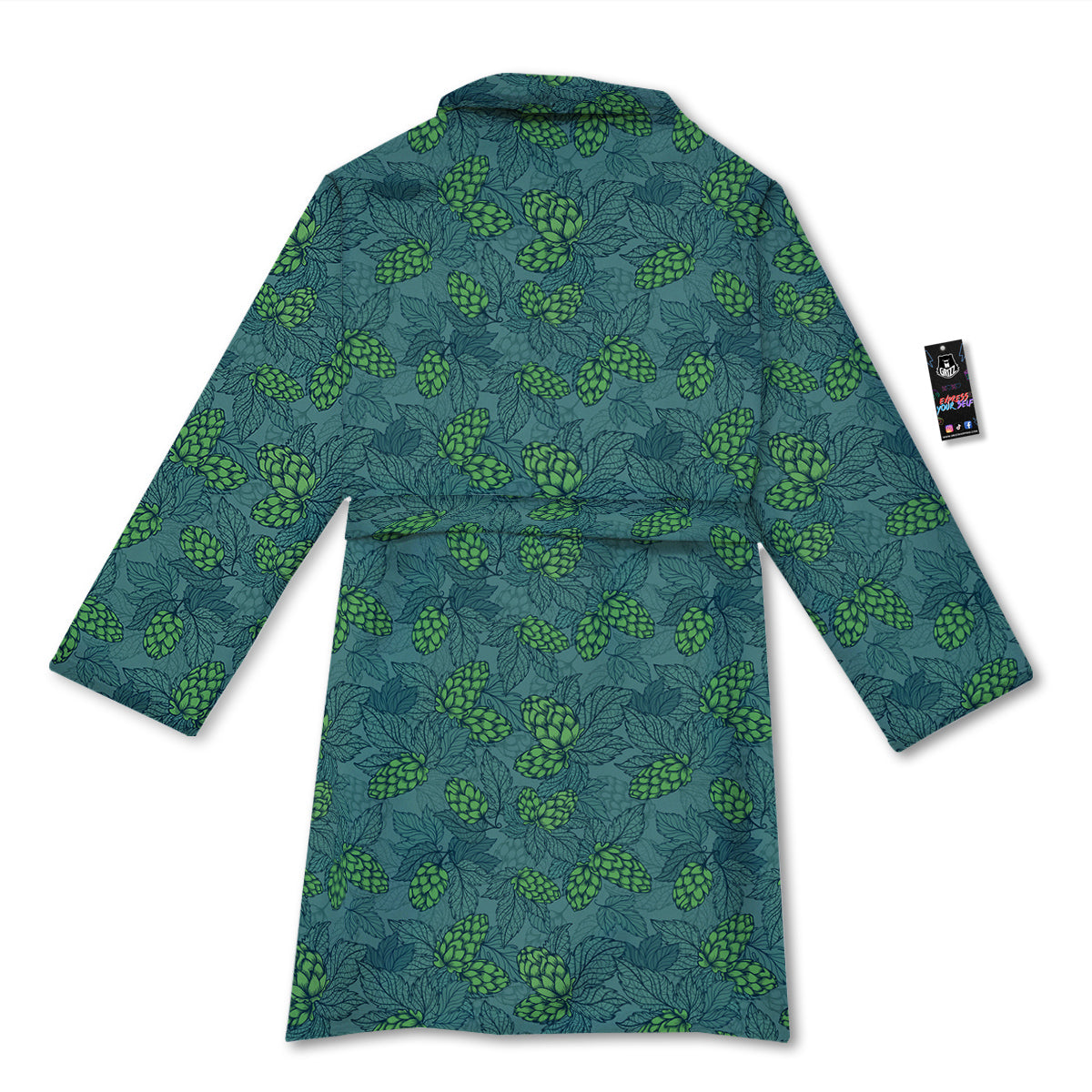 Hop Cone Cute Print Pattern Bathrobe-grizzshop