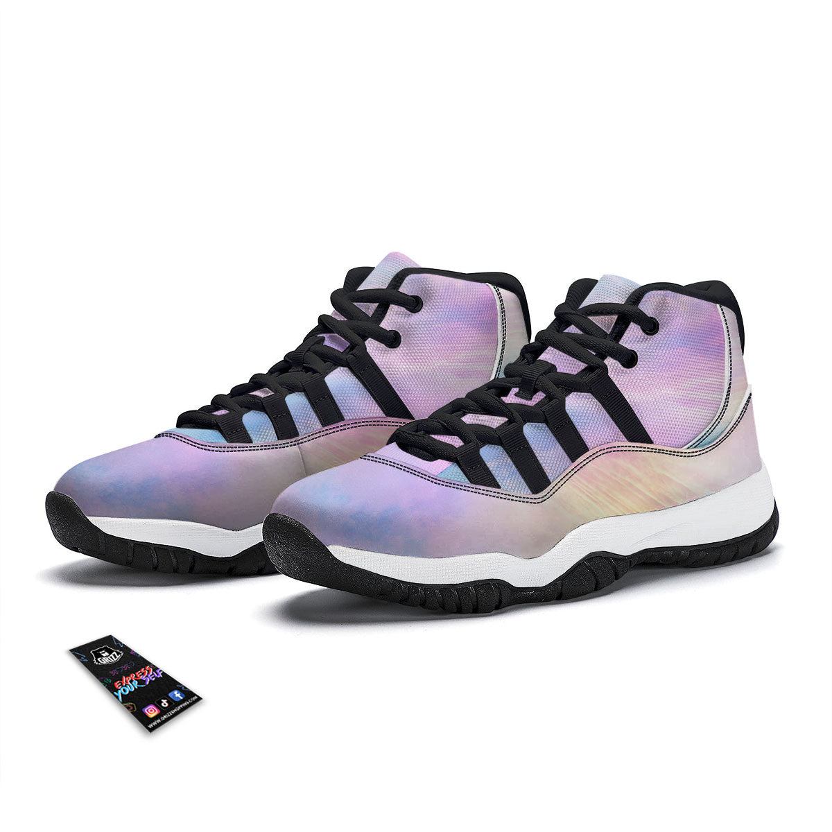 Hop Cone Cute Print Pattern Black Bball Shoes-grizzshop