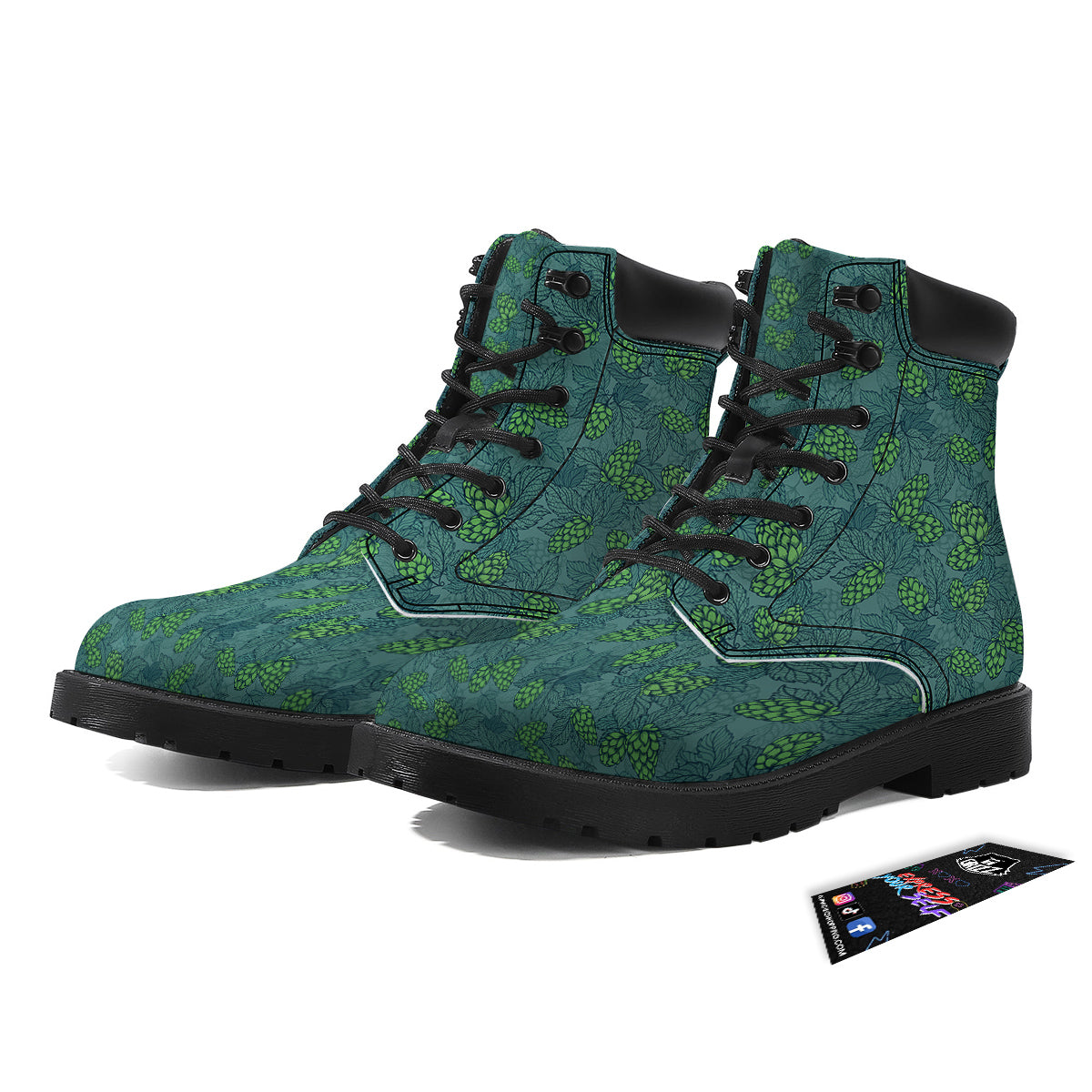 Hop Cone Cute Print Pattern Boots-grizzshop