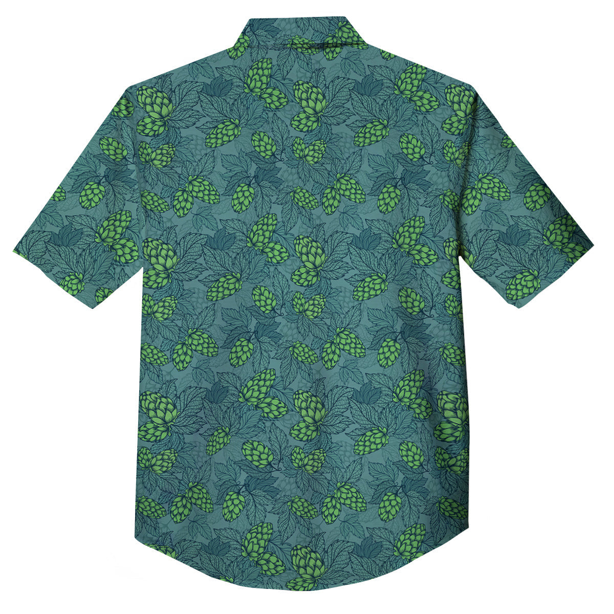 Hop Cone Cute Print Pattern Button Up Shirt-grizzshop