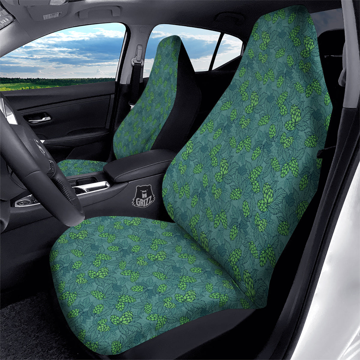 Hop Cone Cute Print Pattern Car Seat Covers-grizzshop