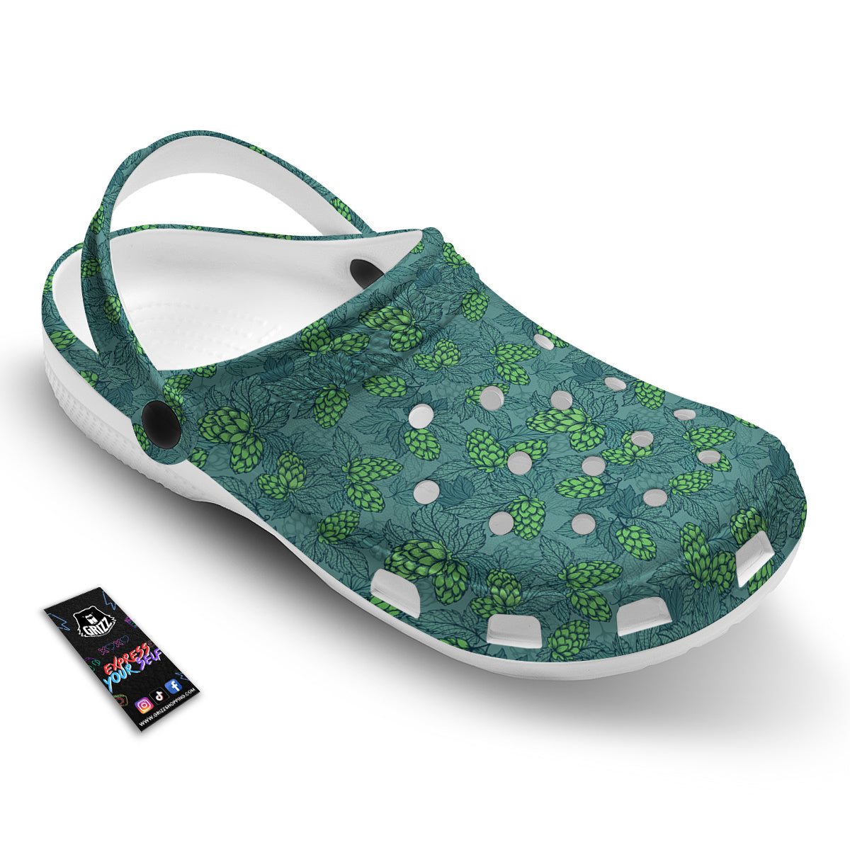 Hop Cone Cute Print Pattern Clog-grizzshop