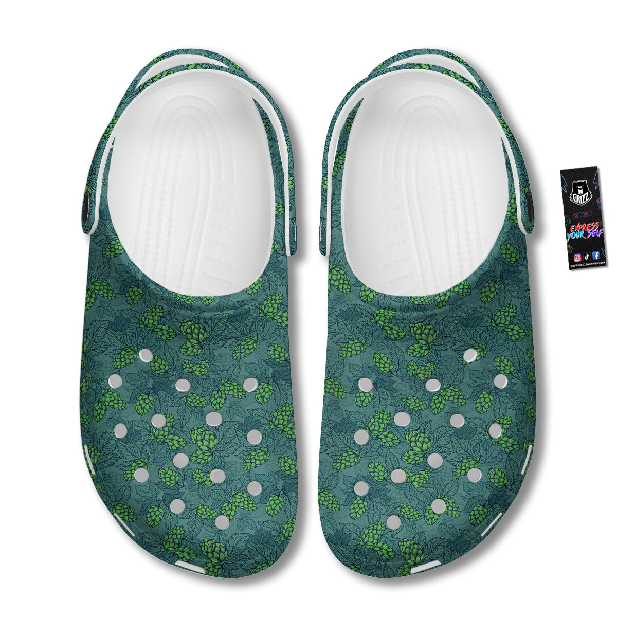 Hop Cone Cute Print Pattern Clog-grizzshop