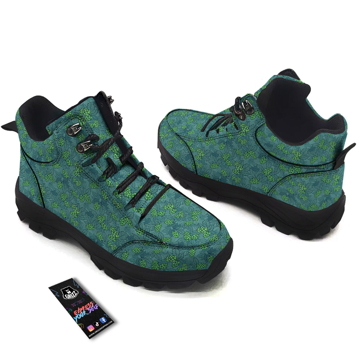 Hop Cone Cute Print Pattern Hiking Shoes-grizzshop