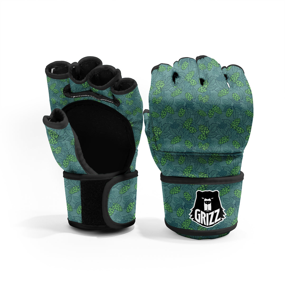 Hop Cone Cute Print Pattern MMA Gloves-grizzshop