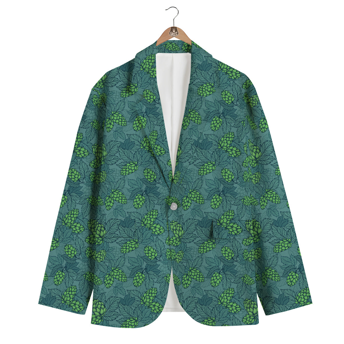 Hop Cone Cute Print Pattern Men's Blazer-grizzshop