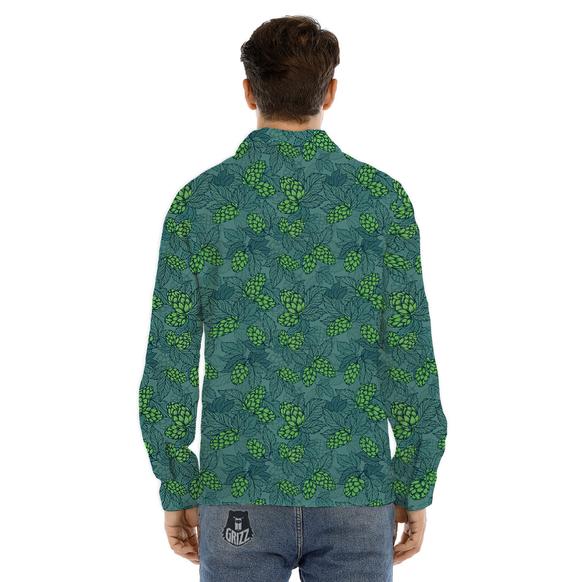 Hop Cone Cute Print Pattern Men's Dress Shirts-grizzshop