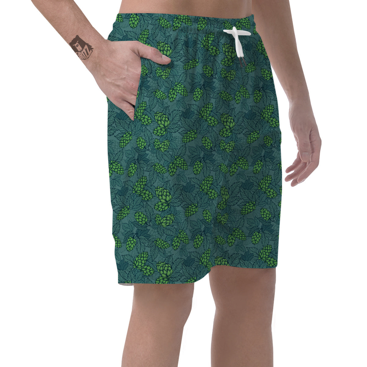 Hop Cone Cute Print Pattern Men's Shorts-grizzshop