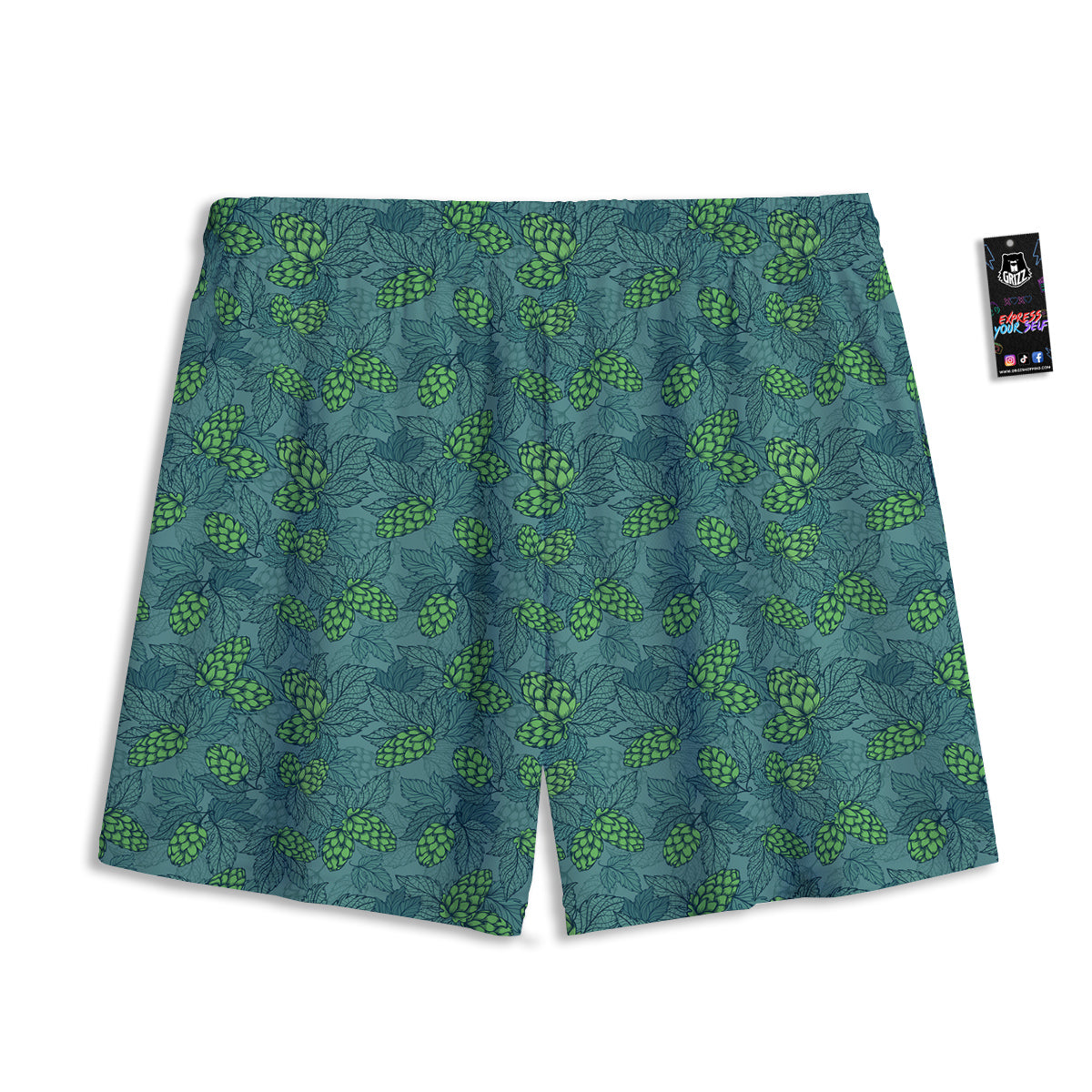 Hop Cone Cute Print Pattern Mesh Shorts