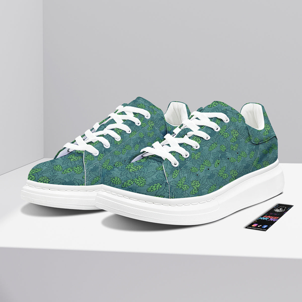 Hop Cone Cute Print Pattern Platform Shoes-grizzshop