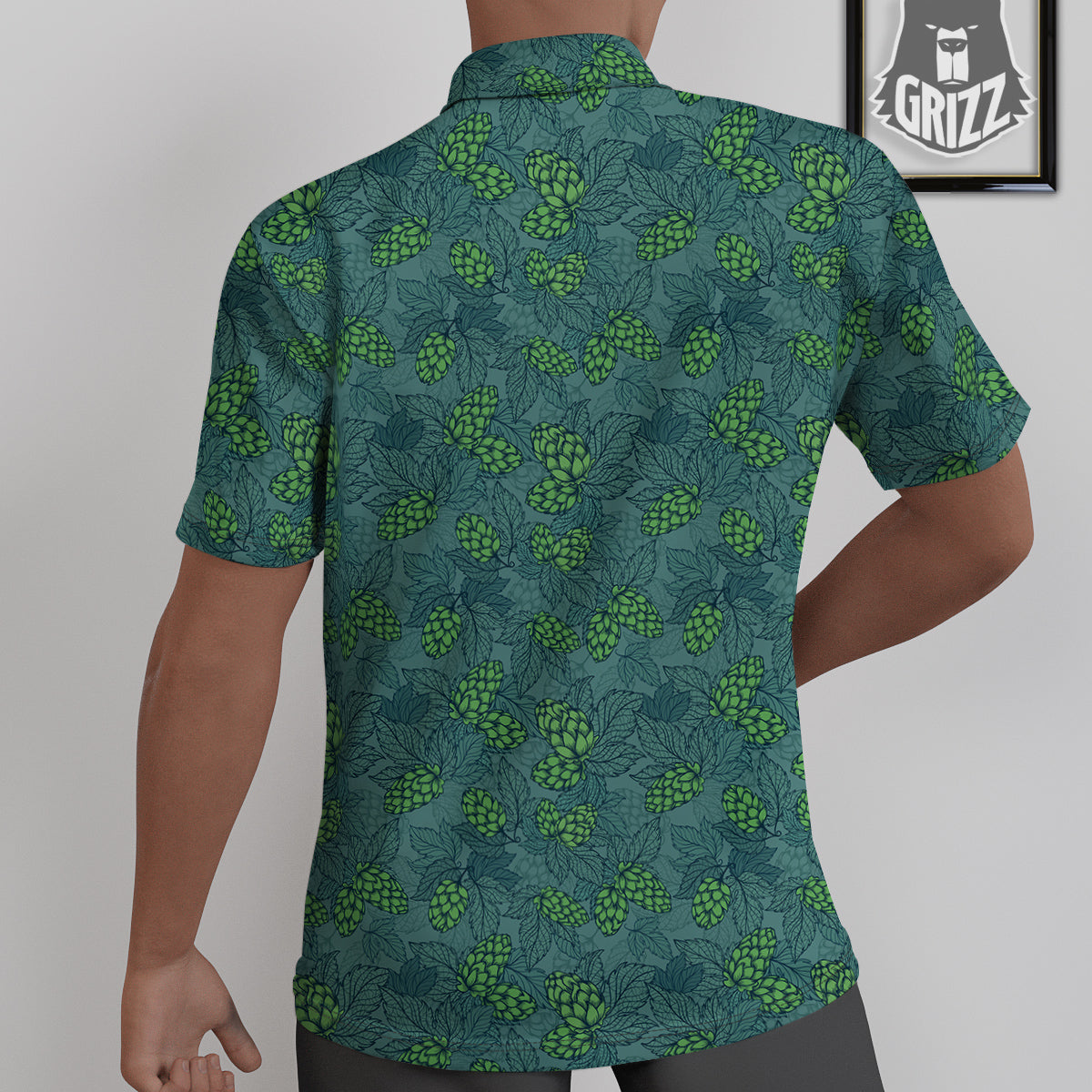 Hop Cone Cute Print Pattern Untucked Shirts-grizzshop