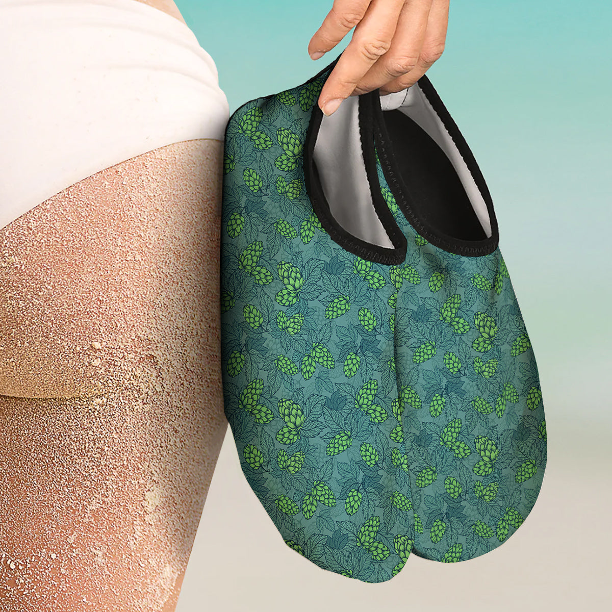 Hop Cone Cute Print Pattern Water Shoes-grizzshop
