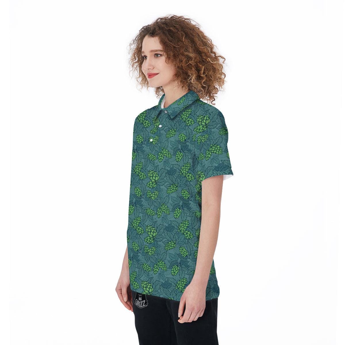 Hop Cone Cute Print Pattern Women's Golf Shirts-grizzshop