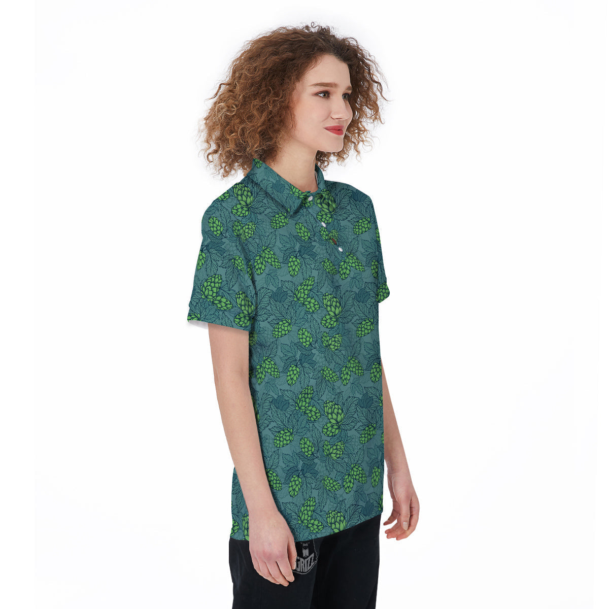 Hop Cone Cute Print Pattern Women's Golf Shirts-grizzshop