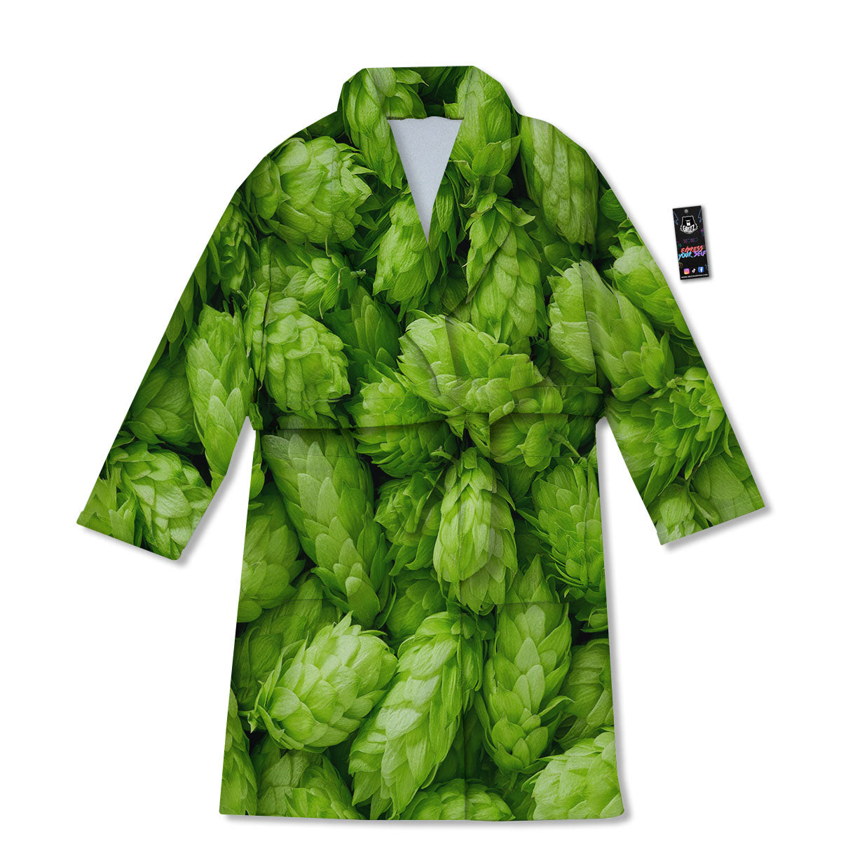 Hop Cone Fresh Print Bathrobe-grizzshop