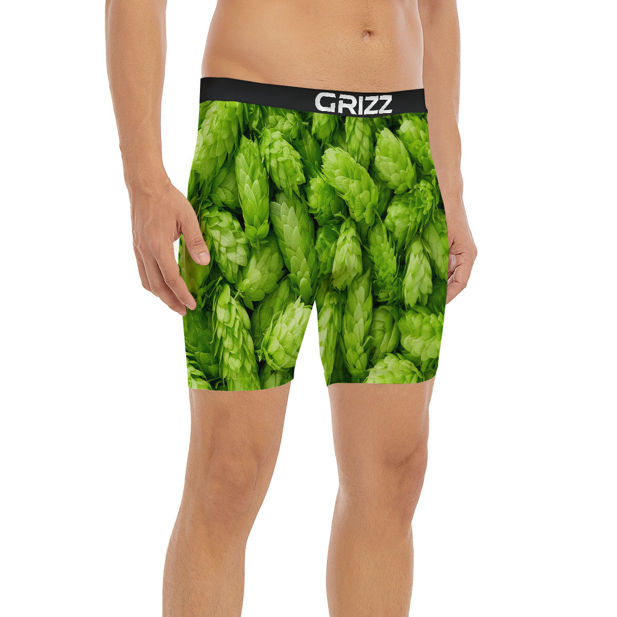Hop Cone Fresh Print Boxer Briefs-grizzshop