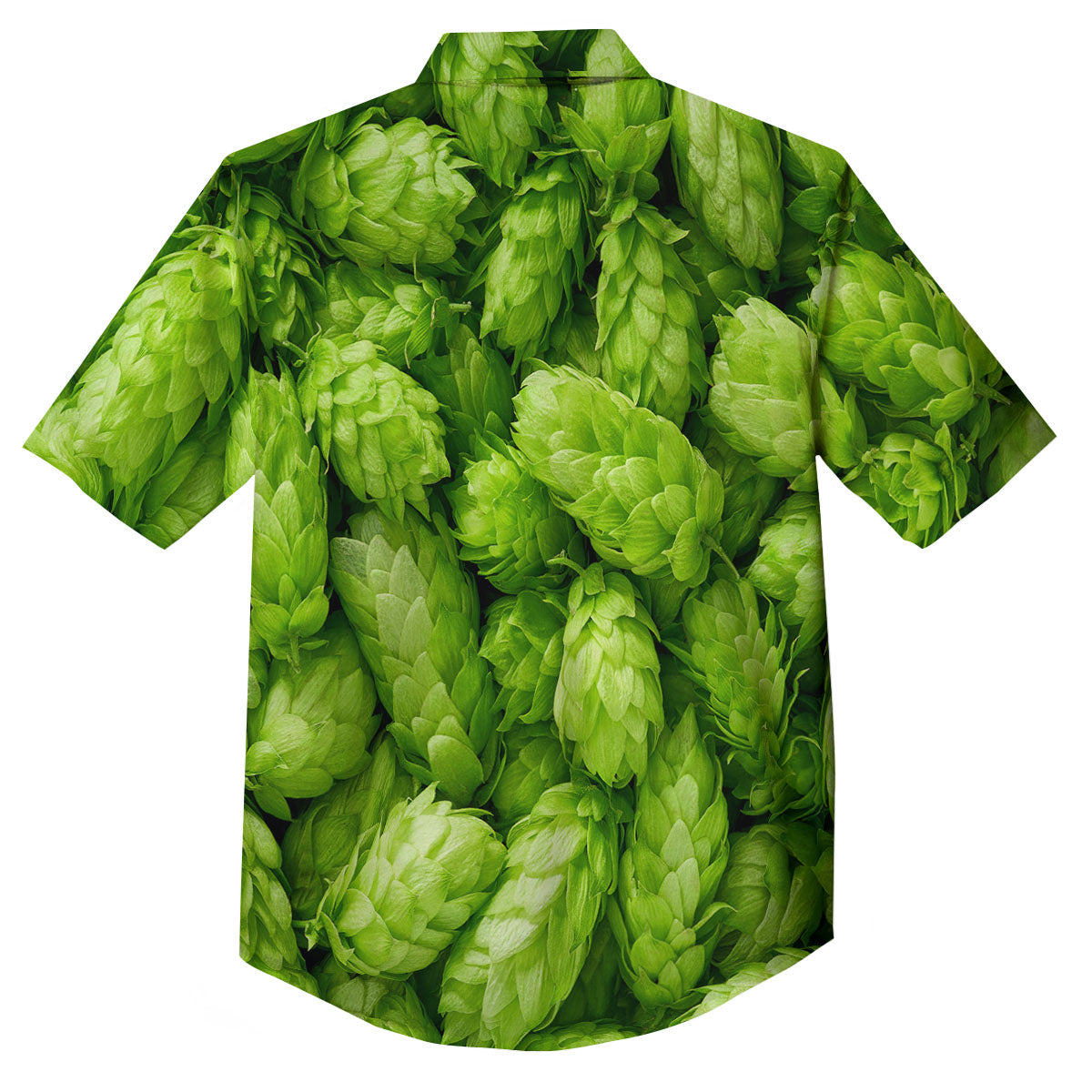 Hop Cone Fresh Print Button Up Shirt-grizzshop