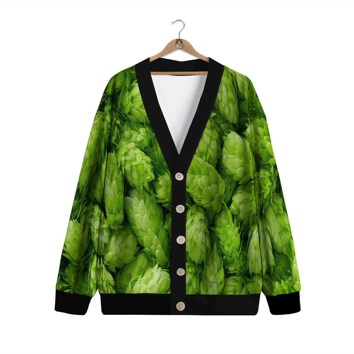 Hop Cone Fresh Print Cardigan-grizzshop